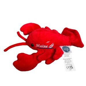 Mary Meyer Red Maine Bean Bag Lobster Small Plush Souvenir Toy Sailboat Scene